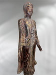 Wood Standing Mandalay Buddha Statue 79"