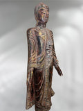 Wood Standing Mandalay Buddha Statue 79"