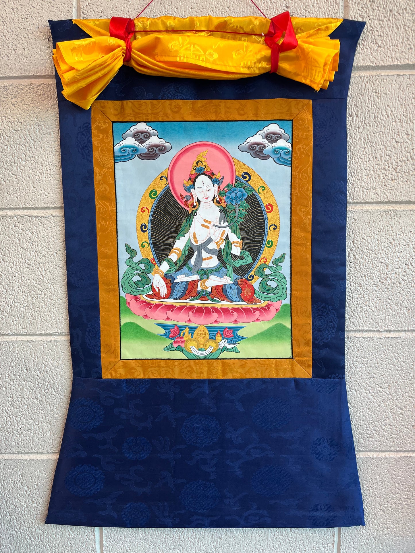 White Tara Thangka Painting