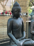 Stone Earth Touching Garden Buddha Statue 40" - Routes Gallery