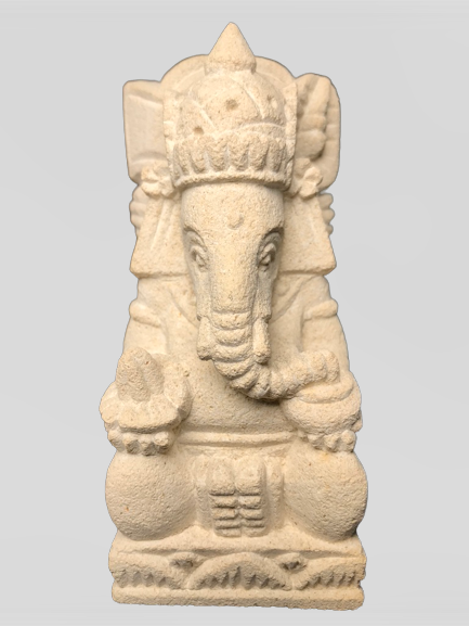 Stone Seated Ganesh Statue 4.5" - Routes Gallery