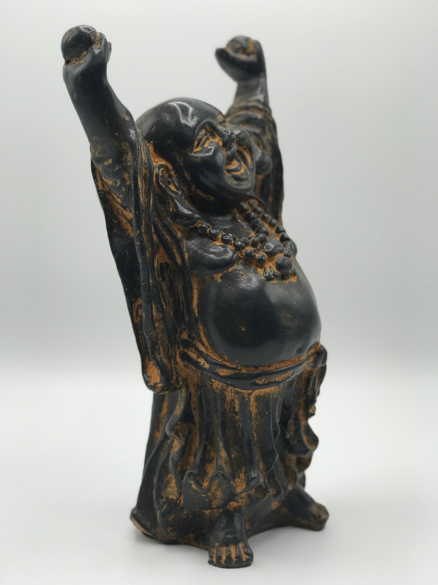 Laughing Happy Wealth Buddha with Hands Up 12"