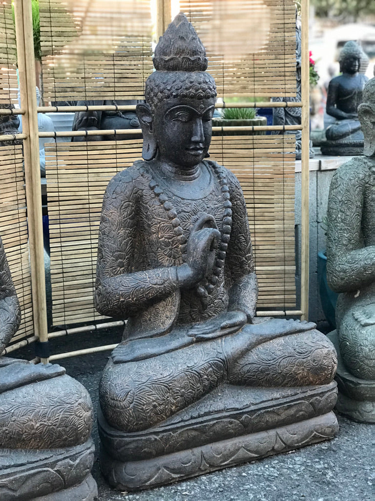 Stone Teaching Buddha Garden Sculpture 43"