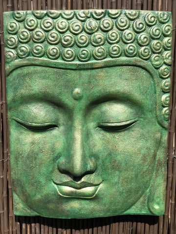 Buddha Face Panel Relief 32" - Routes Gallery