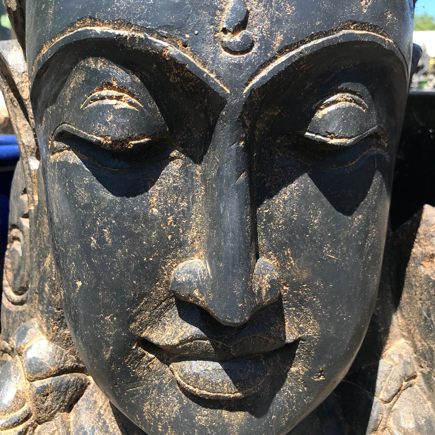Stone Devi Tara Goddess Head Bust 42"
