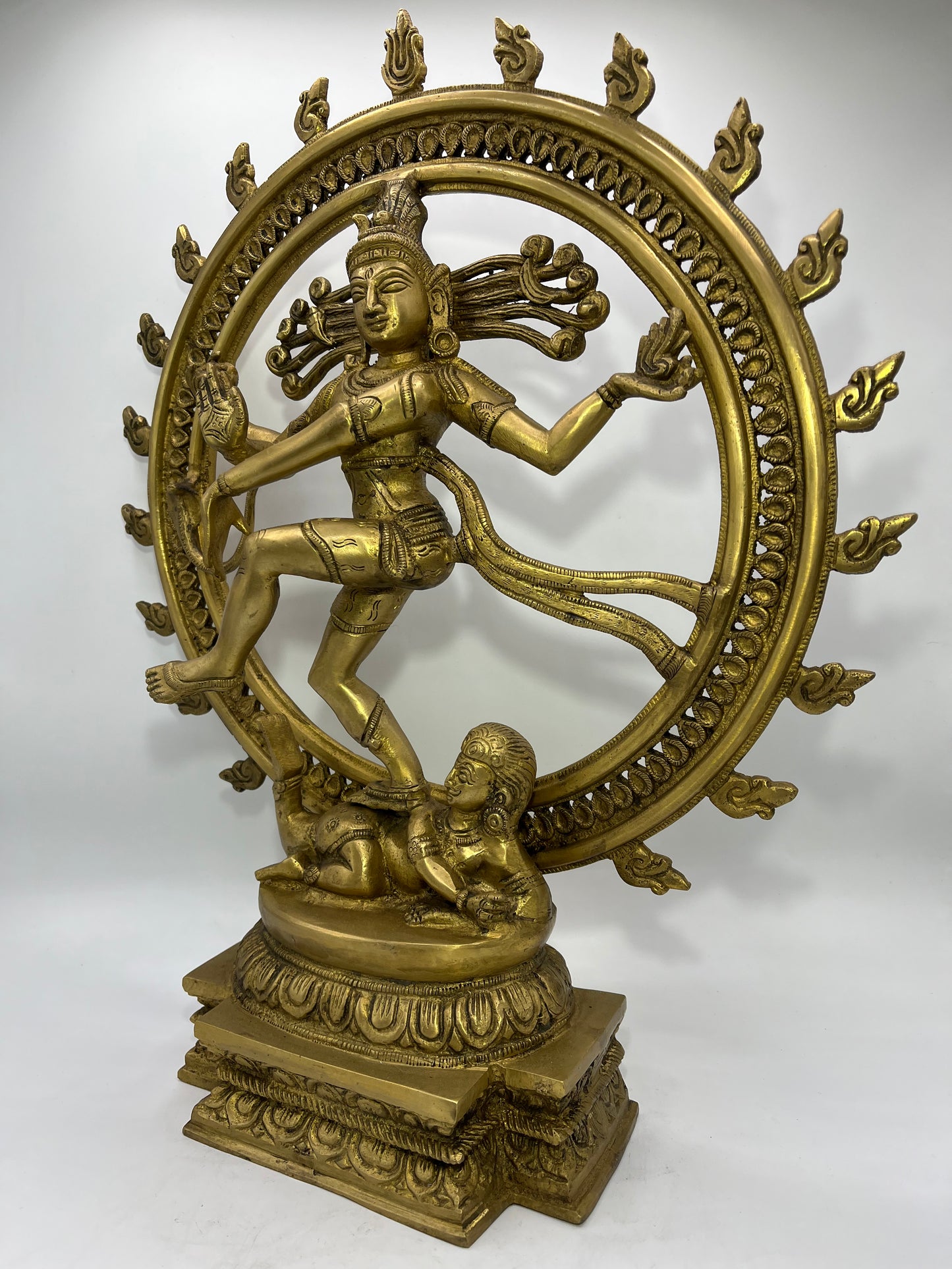 Brass Dancing Shiva Nataraja Statue 18.5"