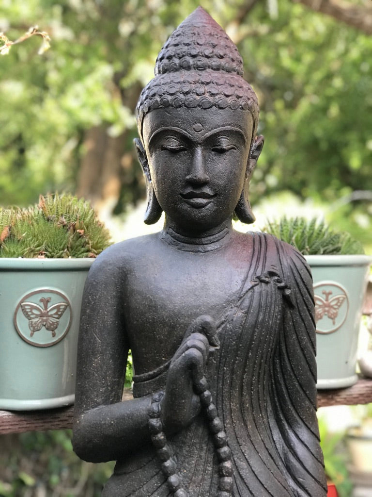 Stone Standing Vitarka Buddha Statue 60" - Routes Gallery