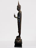Wood Standing Thai Buddha Statue 82"