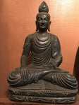 Stone Earth Touching Buddha Statue 31.5" - Routes Gallery