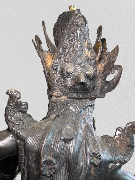 Brass Saraswati Wisdom Goddess Statue 46"