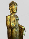 Wood Standing Abhaya Buddha Statue 46"