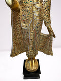 Wood Standing Abhaya Buddha Statue 69"