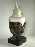 Buddha Head Statue on Stand 15.5" - Routes Gallery