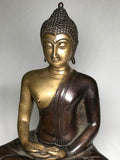 Brass Meditating Dhyana Buddha Statue 13" - Routes Gallery