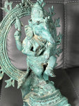 Brass Dancing Ganesh Statue 7.5" - Routes Gallery