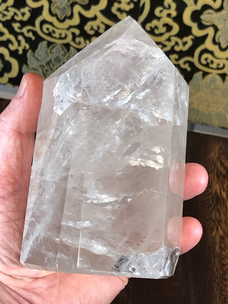 Crystal Quartz Obelisk Tower Point 3.95 lbs - Routes Gallery