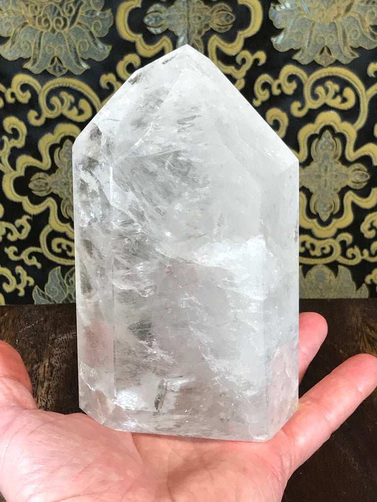 Crystal Quartz Obelisk Tower Point 3.95 lbs - Routes Gallery