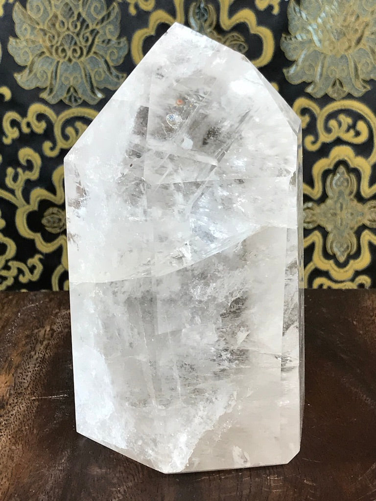 Crystal Quartz Obelisk Tower Point 3.95 lbs - Routes Gallery