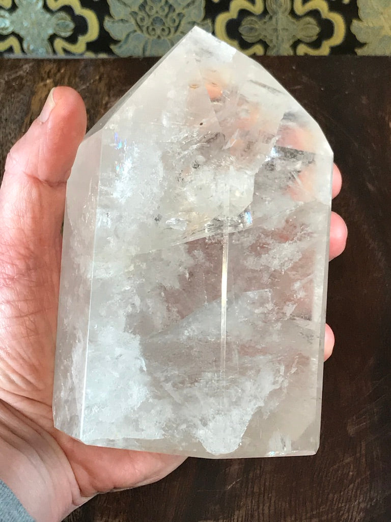 Crystal Quartz Obelisk Tower Point 3.95 lbs - Routes Gallery