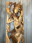 Wood Saraswati Statue 42" - Routes Gallery