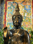 Wood Sukhothai Vitarka Buddha Statue 42" - Routes Gallery