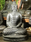 Stone Dhyana Meditation Buddha Statue 37" - Routes Gallery