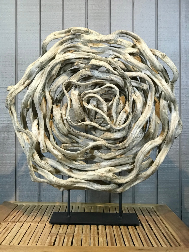 Twisted Vine Sculpture on Stand - Routes Gallery