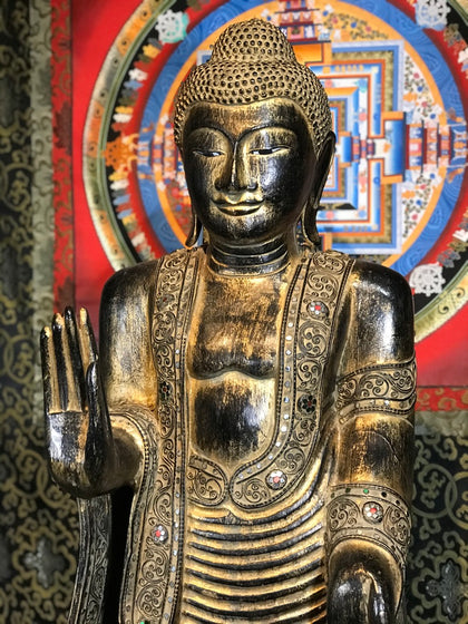 Wood Balinese Saraswati Hindu Sculpture