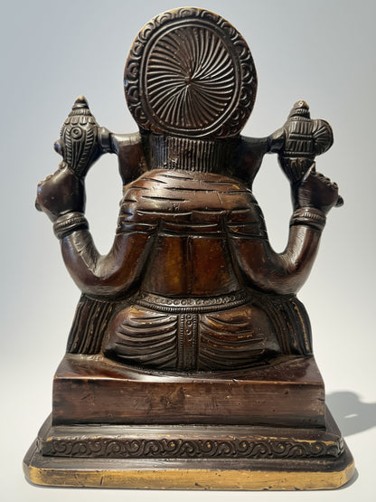 Brass South Indian Style Ganesh 5.5" - Routes Gallery