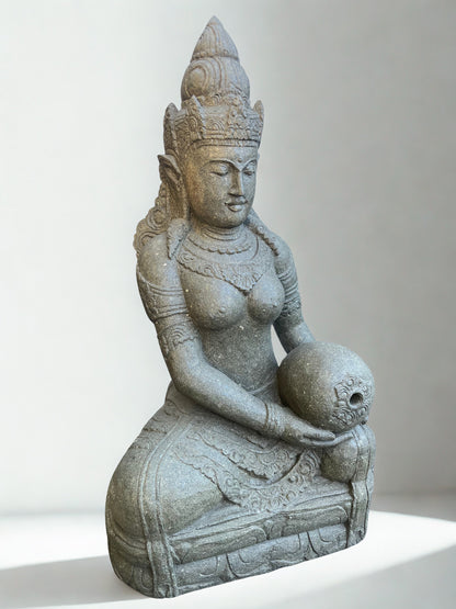 Handcarved Devi Ganga Water Goddess Statue 48"