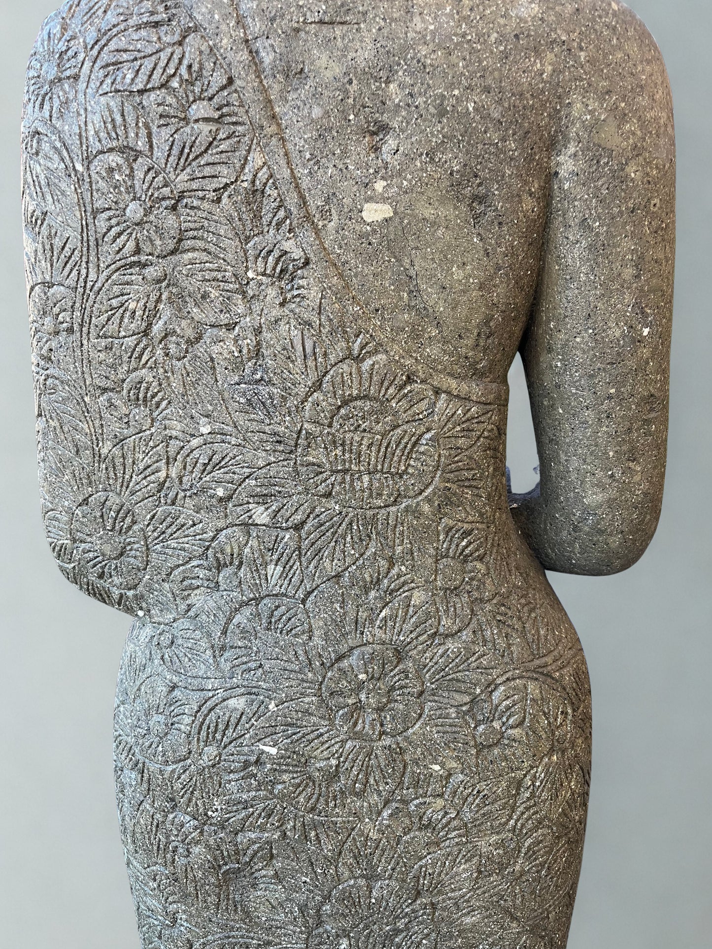 Standing Buddha Sculpture with Alms Bowl 81" - Routes Gallery