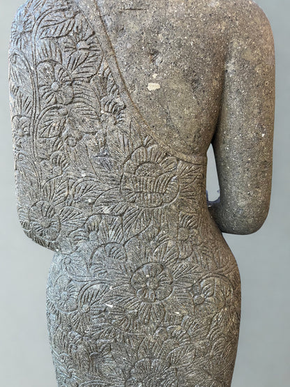 Standing Buddha Sculpture with Alms Bowl 81" - Routes Gallery