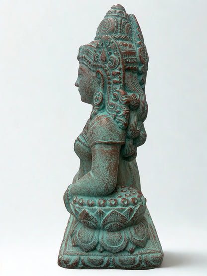 Reclining Devi Goddess Statue 16"