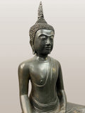 Brass Thai Earth Witness Buddha Statue 20"