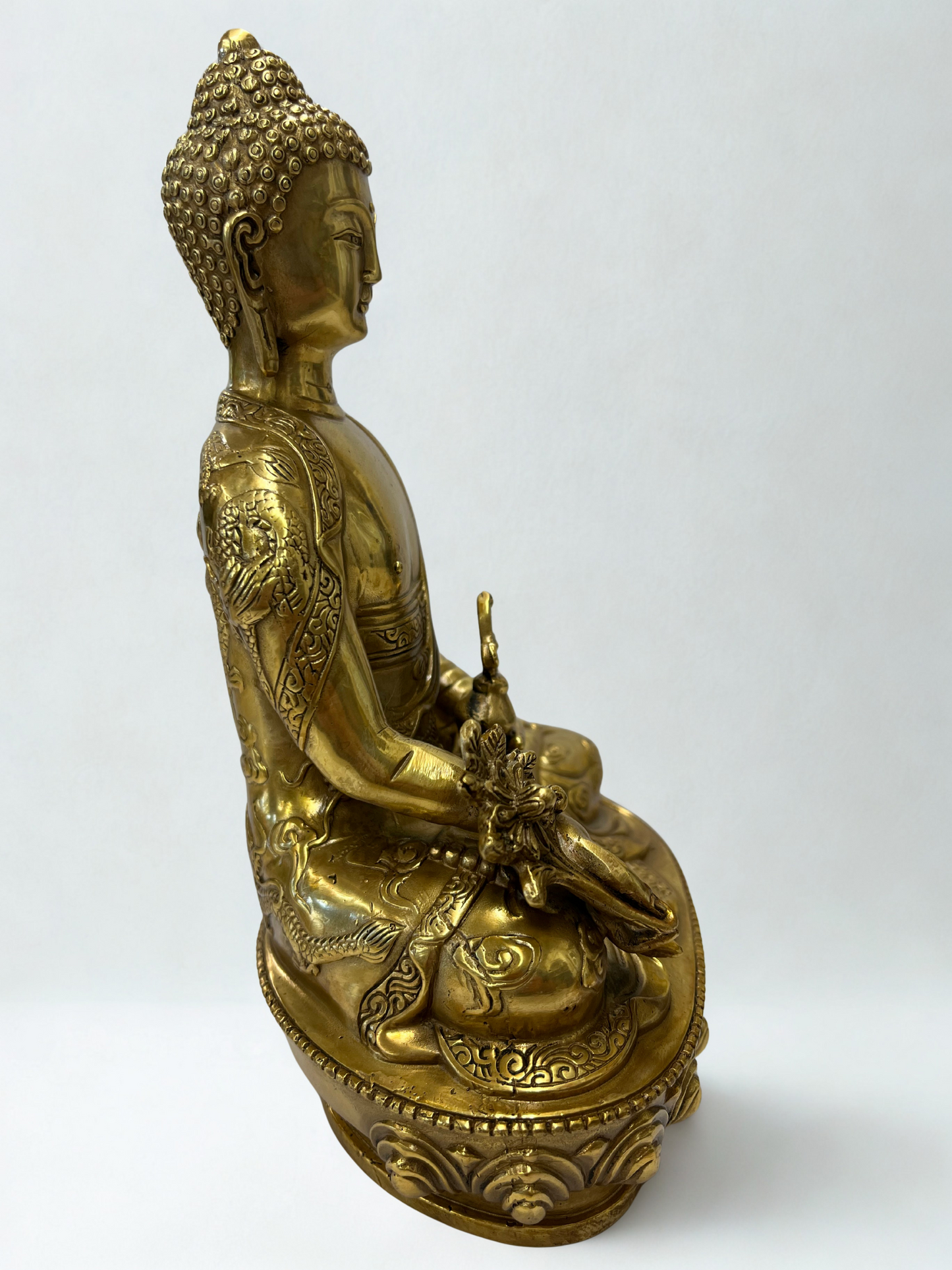 Brass Medicine Buddha Statue 8"
