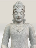 Stone Meditating Khmer Buddha Statue 43"