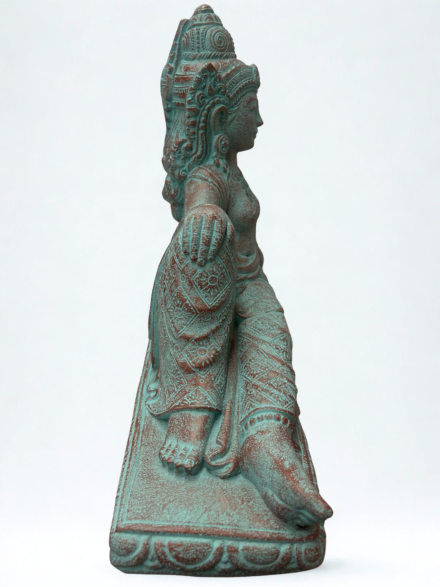 Reclining Devi Goddess Statue 16"