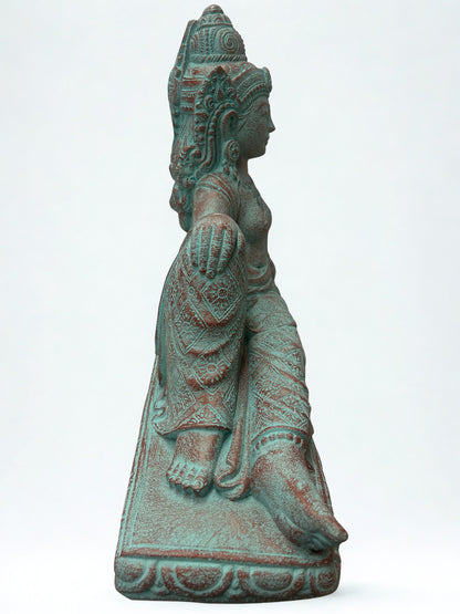 Reclining Devi Goddess Statue 16"