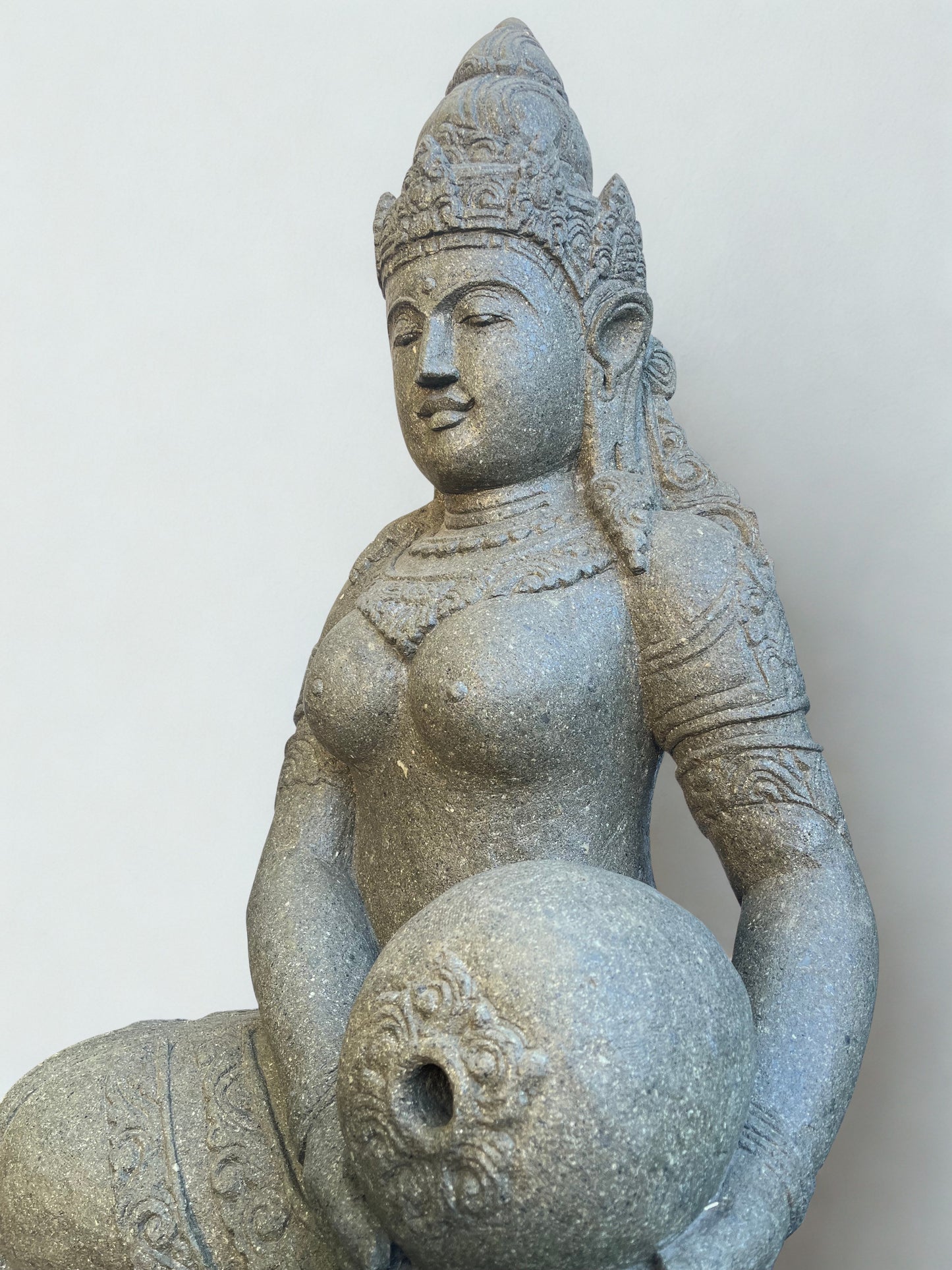 Handcarved Devi Ganga Water Goddess Statue 48"