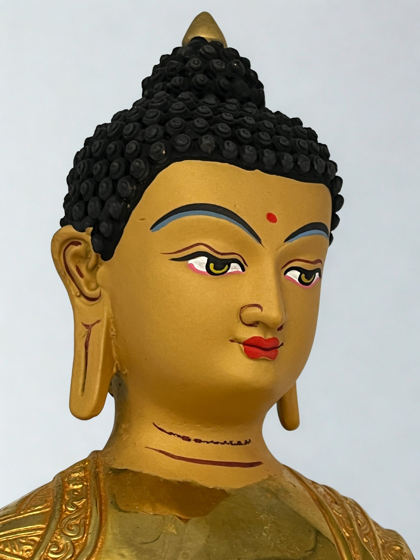 Brass Medicine Buddha Statue 12" - Routes Gallery