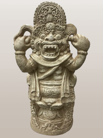 Stone Seated Ganesh Statue 21"