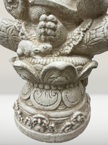 Stone Seated Ganesh Statue 21"