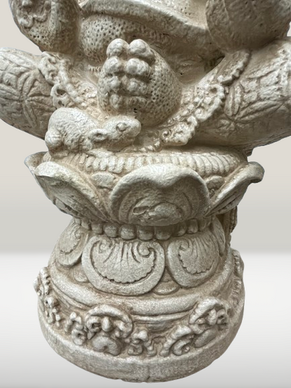 Stone Seated Ganesh Statue 21"