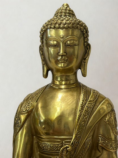 Brass Medicine Buddha Statue 8"