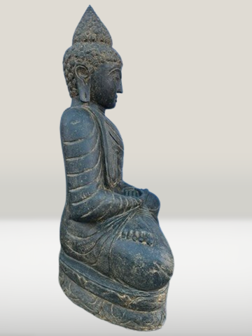 Stone Dyhana Meditation Buddha Sculpture 39" - Routes Gallery