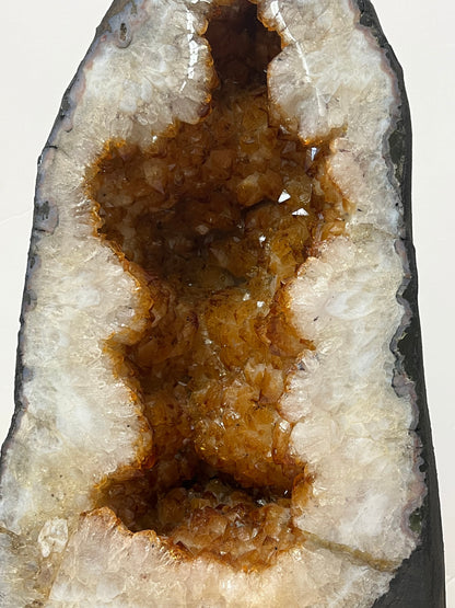 Citrine Crystal Geode Cathedral 16" - Routes Gallery