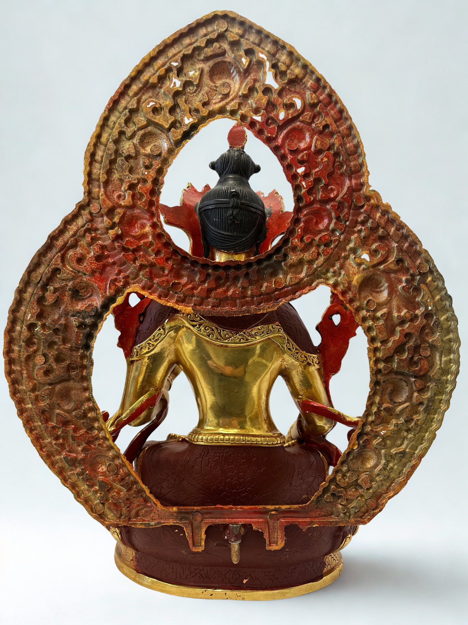 Brass White Tara Compassion Goddess Statue 12" - Routes Gallery