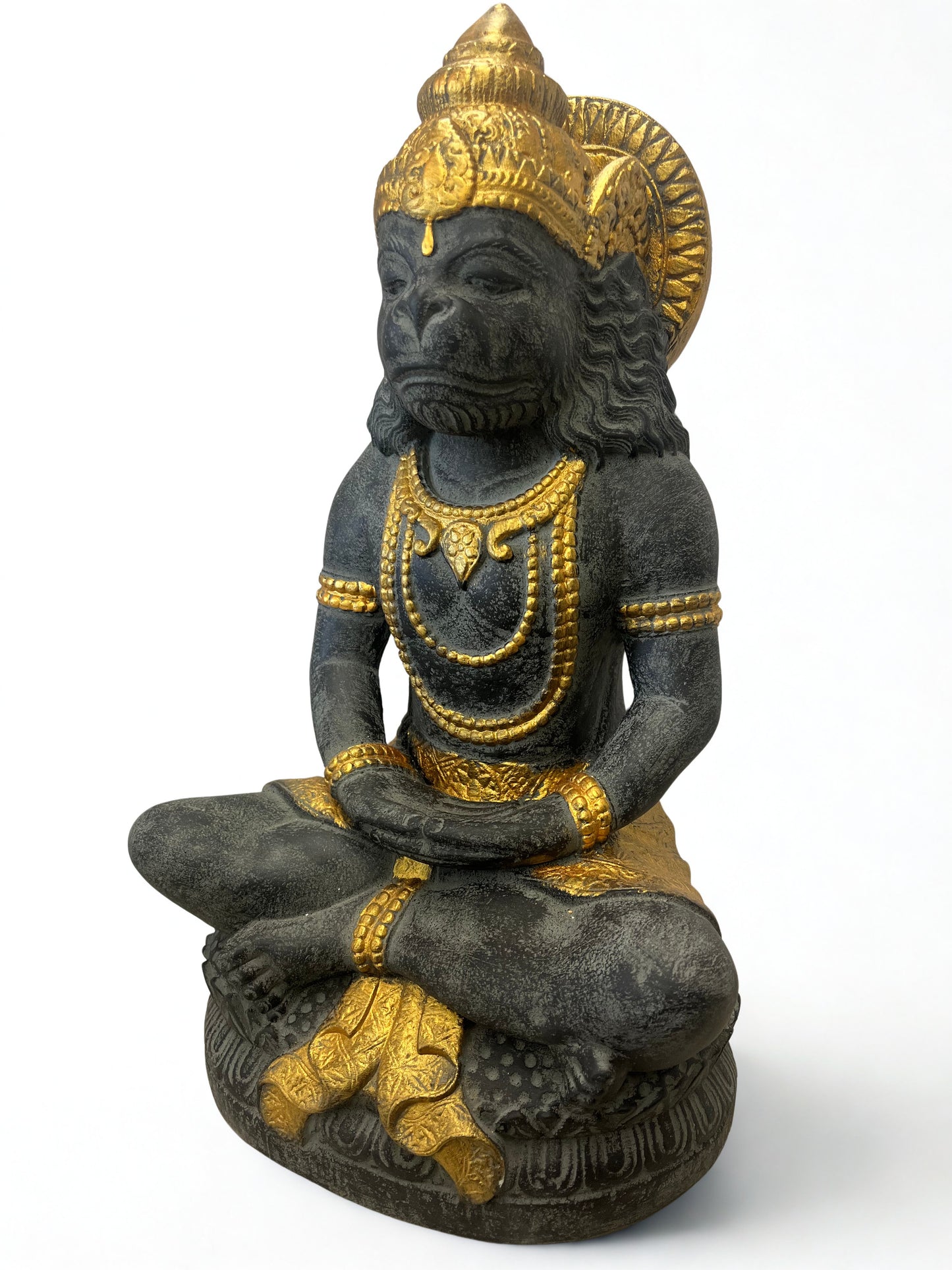 Meditating Hanuman Hindu God of Devotion & Yoga 18"
