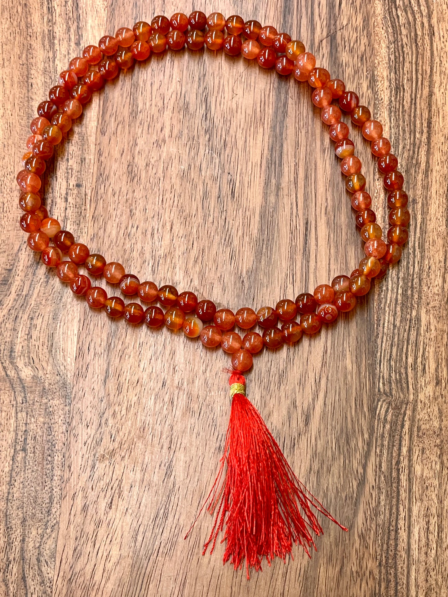 Carnelian Meditation Mala Prayer Beads