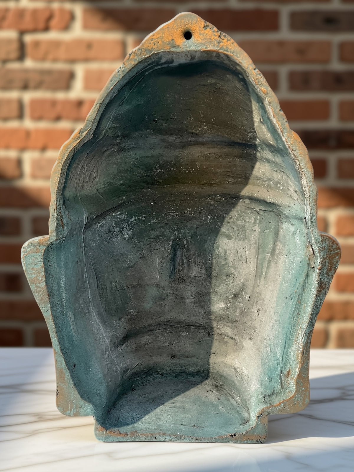 Buddha Face Relief Wall Sculpture 29"